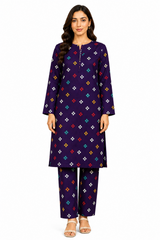 Premium Printed Pure AirJet Lawn 2 Piece Suit | Shirt & Trouser - Z-1668