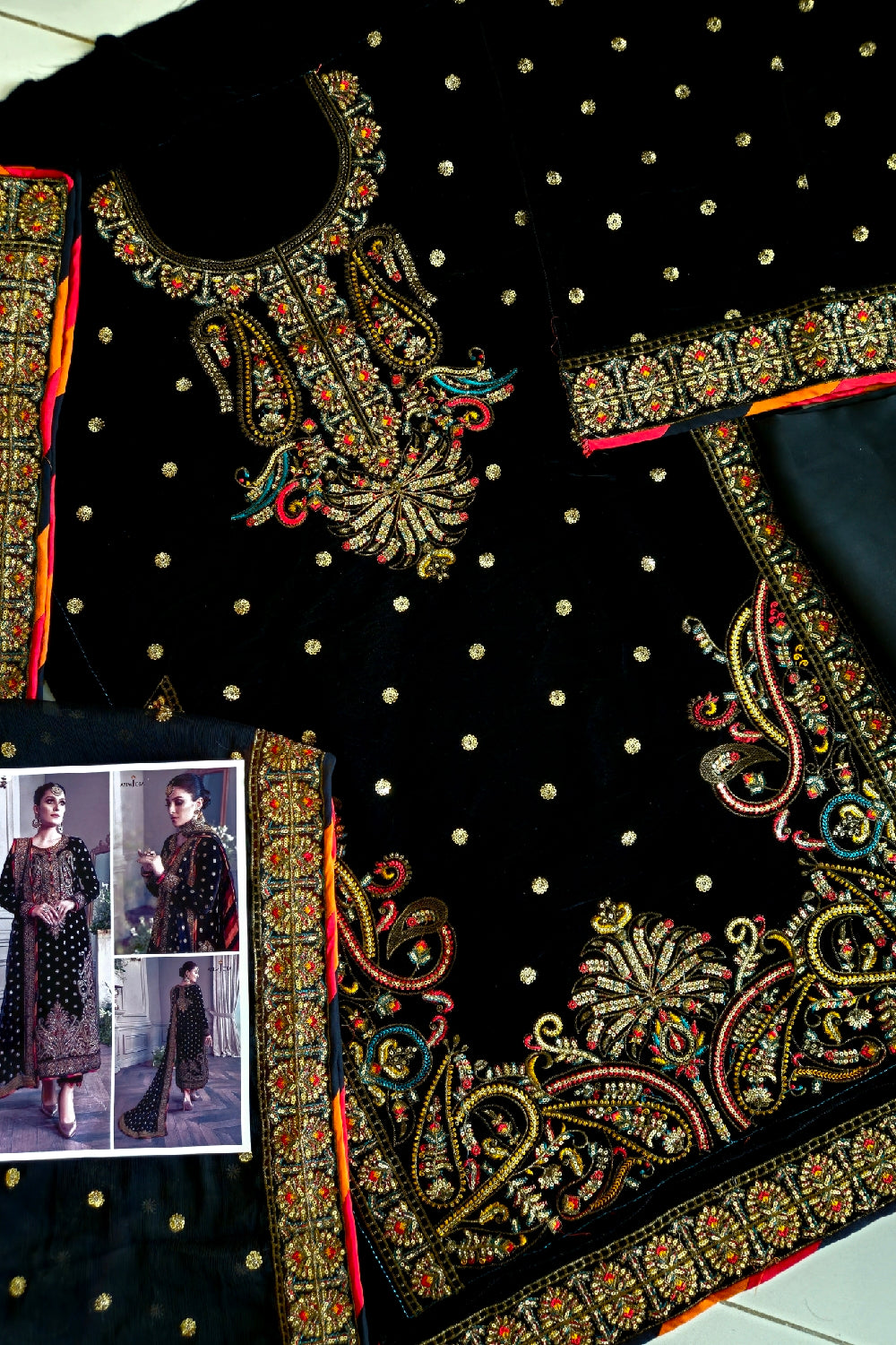 Black Formal - The Ayeza Edit - Royal Velvet Collection - AJAM-02 - Z-631