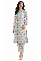 Premium Printed Pure AirJet Lawn 2 Piece Suit | Shirt & Trouser - Z-1670