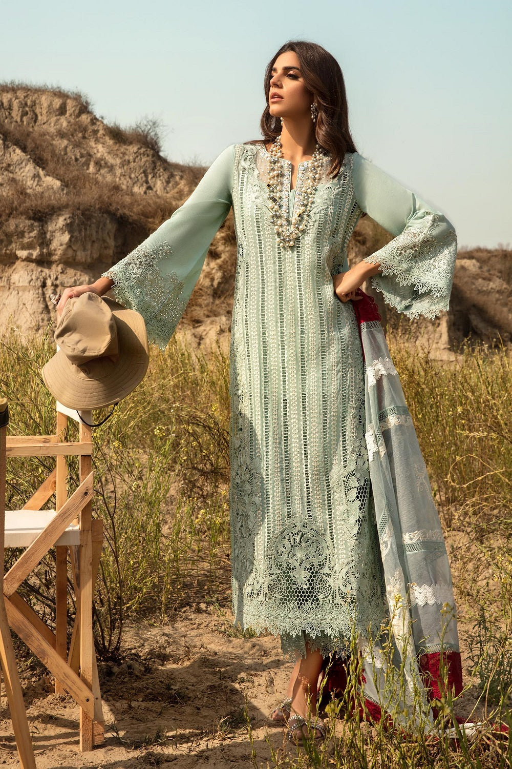 Green Luxury Embroidered Lawn Edition'24 - TC-459