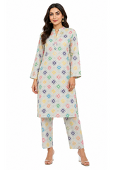 Premium Printed Pure AirJet Lawn 2 Piece Suit | Shirt & Trouser - Z-1675