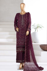 SADABAHAR Luxury Embroidered Chiffon Suit – Ready to Wear - Z-10013
