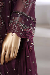 SADABAHAR Luxury Embroidered Chiffon Suit – Ready to Wear - Z-10013