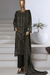 SADABAHAR Luxury Embroidered Chiffon Suit – Ready to Wear - Z-10011