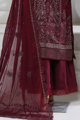 SADABAHAR Luxury Embroidered Chiffon Suit – Ready to Wear - Z-10010