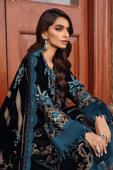 Winter Luxe Embroidered Velvet Suit | DL-1208 - Z-1385