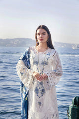 White Luxury Embroidered Lawn by Irha Zia'24 - Z-795