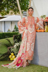 Premium Luxury Embroidered Lawn Edition' 26 - ELH-5A AUTUMN DREAM - Z-1551