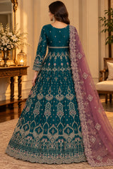 HUSNARA Luxury Embroidered Anarkali Maxi | Ready to Wear - Z-10019