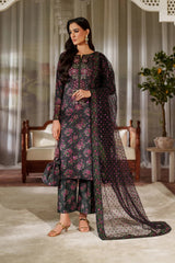 Black Printed & Embroidered Formal Collection - UE-537 - Z-1580