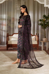 Black Printed & Embroidered Formal Collection - UE-537 - Z-1580