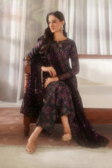 Black Printed & Embroidered Formal Collection - UE-537 - Z-1580