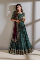 Meraki Luxury Embroidered Wedding Net Maxi CC-65 - Z-1706