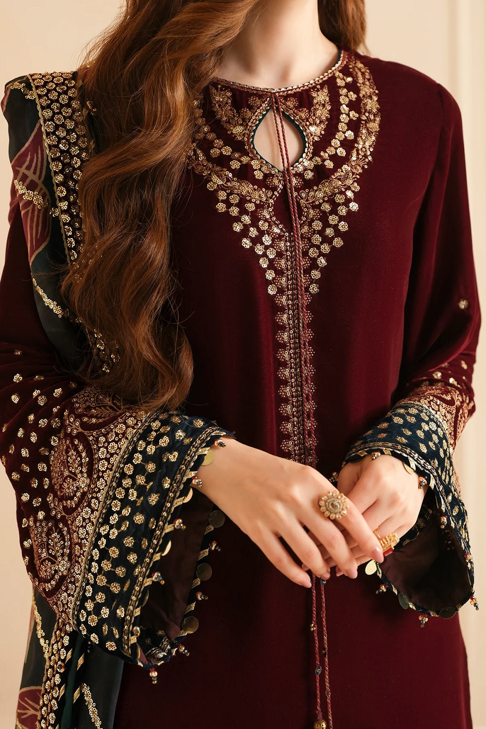 Festive Embroidered Velvet Formal VF-2038 - Z-976