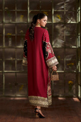 Luxury Floral Embroidered Kaftan – Pure Viscose Raw Silk | Ready to Wear - Z-1795