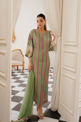 Luxury -Hanik Festive Dress - Charmeuse Silk - Z-944