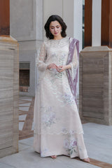 Noural Dress by Lulusar | Handcrafted Organza Outfit with Digital Print Silk Lining Z-1376