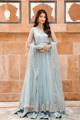 Alayna Pishwas Maxi Formal Wedding Collection – SKY BLUE - Z-1777