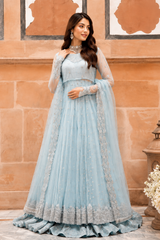 Alayna Pishwas Maxi Formal Wedding Collection – SKY BLUE - Z-1777