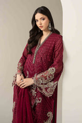 Mbroidered Wedding Chiffon ’25 – BDS-3003 - Premium Bridal & Formal Dress - Z-1342