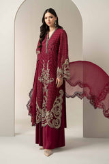 Mbroidered Wedding Chiffon ’25 – BDS-3003 - Premium Bridal & Formal Dress - Z-1342