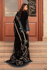 Winter Luxe Embroidered Velvet Suit | DL-1208 - Z-1385