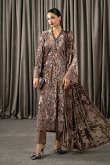 Winter LUXE Luxury Embroidered Velvet Suit | WLS-1303 - Z-1809