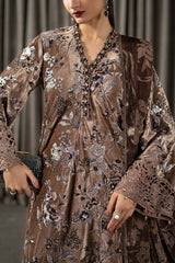 Winter LUXE Luxury Embroidered Velvet Suit | WLS-1303 - Z-1809