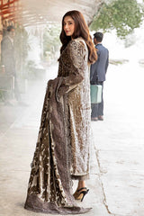 Winter LUXE Luxury Embroidered Velvet Suit | DL-1201 - Z-1506