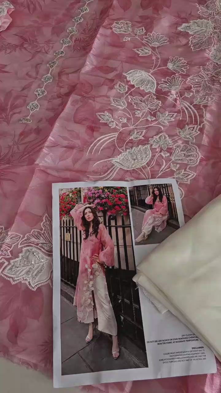 Maira Khan TWILA Luxury Contemporary Floral Sheesha Silk - Z-1791
