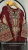 Luxury Floral Embroidered Kaftan – Pure Viscose Raw Silk | Ready to Wear - Z-1763