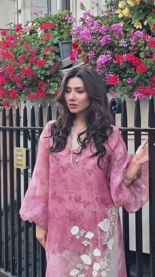 Maira Khan TWILA Luxury Contemporary Floral Sheesha Silk - Z-1791