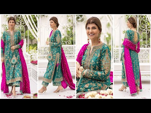 Luxury Avisa Emerald Kurta Luxury Wedding Formal - Z-1266