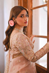Luxury Formal Wedding Saree'25 - Peach Pink - Z-695