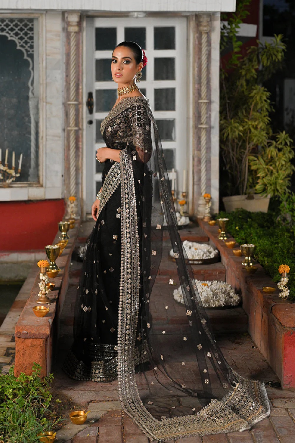 Luxury Formal Saree'24 - Black - Z-956