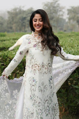 Sardinia TALES OF PETALS Luxury Lawn'26 - CLOUD WHISPER - Z-1632