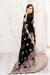 ENJIA - NOIR Designer Luxury Wedding Chiffon Saree - Z-1399
