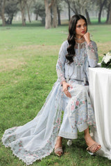 Sardinia TALES OF PETALS Luxury Lawn'26 - MORNING SKY - Z-1653