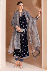 Winter LUXE Luxury Embroidered Velvet Formal - CVF D-03 - Z-1466