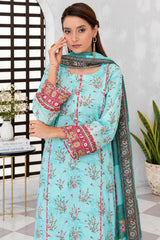 IZZARA Premium Printed Lawn Ready to Wear – Elegant Floral Print - Z-10028
