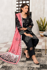 IZZARA Premium Printed Lawn Ready to Wear – Elegant Floral Print - Z-10026