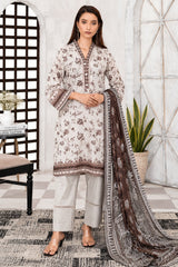 IZZARA Premium Printed Lawn Ready to Wear – Elegant Floral Print - Z-10025
