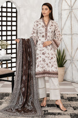 IZZARA Premium Printed Lawn Ready to Wear – Elegant Floral Print - Z-10025
