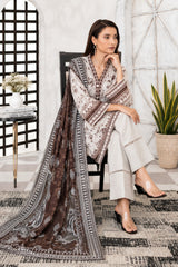 IZZARA Premium Printed Lawn Ready to Wear – Elegant Floral Print - Z-10025