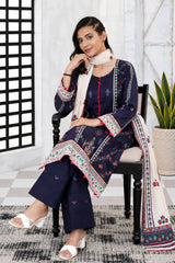 IZZARA Premium Printed Lawn Ready to Wear – Elegant Floral Print - Z-10024