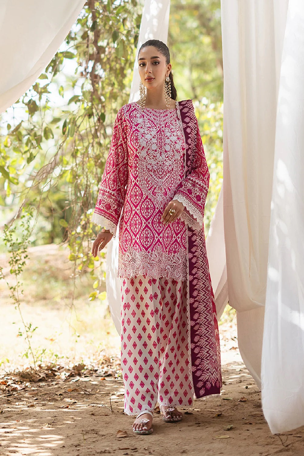 Embroidered Printed Lawn Edition'24 - LEENA - D 4B - Z-836