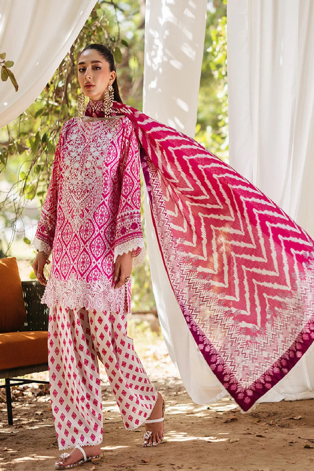 Embroidered Printed Lawn Edition'24 - LEENA - D 4B - Z-836